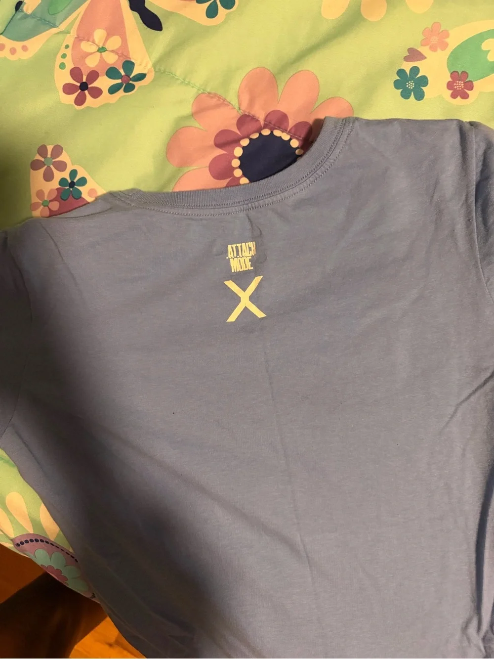 Nike Women's Short Sleeve Tee Blue with Yellow Graphic